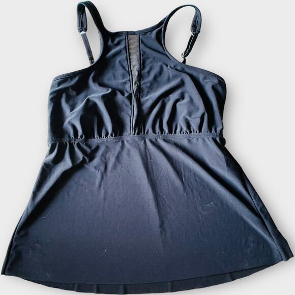 MagicSuit Don't Mesh with Me Colleen Mesh Wire-Free Tankini Top Black Solid 12 - Picture 3 of 12